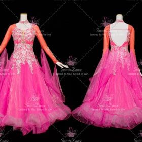 Pink Juniors Chiffon Ballroom Dress Dance Clothing BD-SG3385