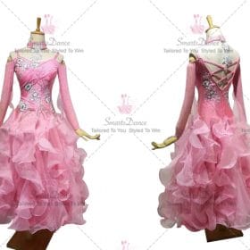 Pink Juniors Practice Ballroom Standard Wear Crystal Chiffon BD-SG3798
