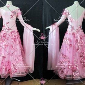 Pink Made-To-Measure Waltz Costumes For Dance School Dance Dresses BD-SG4604