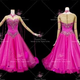 Pink Professional Ballroom Dance Dress Chiffon Skirt BD-SG3410