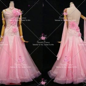 Pink Satin Rhinestones Prom Dance Dresses Homecoming Dance Dress BD-SG4421