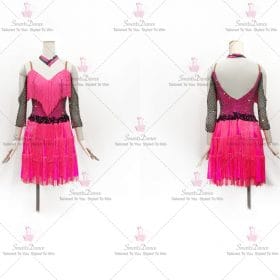 Pink Sequin Latin Dance Dress Samba Dancing Outfits LD-SG2000