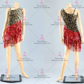 Professional Animal And Red Flower Latin Dance Costumes Rhythm Dancer Costumes LD-SG2193
