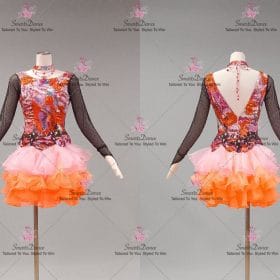 Purple And Red Dancing Dress Dance Competition Costume Ballroom Competition Wear BD-SG4345