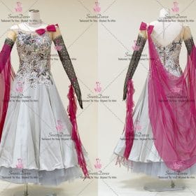 Purple And White Modern Ballroom Dancing Costumes BD-SG4256