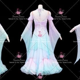 Purple And White Tailor Made Swing Competitive Dance Costumes Prom Dance Dresses BD-SG4600