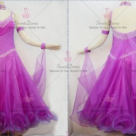 Purple Ballroom Standard Competition Dress Foxtrot BD-SG3630