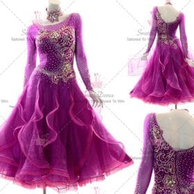 Purple Cheap Made-To-Measure Lyrical Ballroom Dancesport Gowns BD-SG3942
