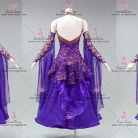 Purple Chiffon Swarovski Homecoming Dance Dresses Dresses For Dance BD-SG4392