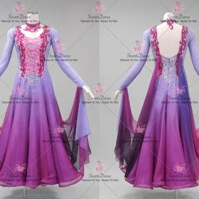 Purple Contemporary Dance Dress Dance Dress Costumes Ballroom Competition Costumes BD-SG4365