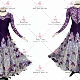 Purple Dance Costumes For Competition Formal Dance Dresses BD-SG3999