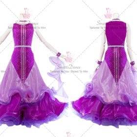 Purple Design Ballroom Dance Dress Flower Skirt BD-SG3403
