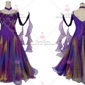 Purple Discount Tailor Made Modern Ballroom Dancesport Clothing BD-SG3922
