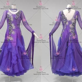 Purple Dresses For A Winter Dance Dance Costumes Competition Ballroom Standard Clothes BD-SG4374
