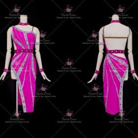 Purple Feather Latin Dance Dress Jive Dancer Wear LD-SG2018
