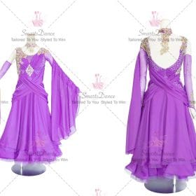 Purple Formal Ballroom Dance Dress Chiffon Clothing BD-SG3420