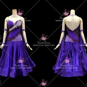 Purple Foxtrot Dance Costumes Performance Dance Dresses Short BD-SG4541