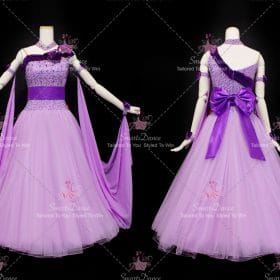 Purple Girls Chiffon Ballroom Dress Dance Skirt BD-SG3375