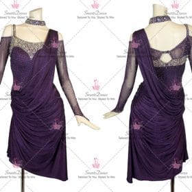 Purple Lace Professional Latin Dance Clothes Tango Skirt LD-SG2360