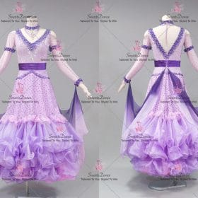 Purple Sparkling Ballroom Standard Modern Dance Costume BD-SG4314