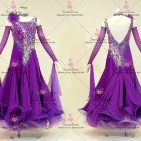 Purple Tailor Made Ballroom Dance Costumes Clothes BD-SG4155