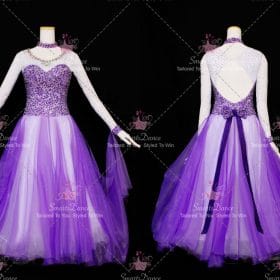 Purple Womens Lace Ballroom Dress Dance Costumes BD-SG3386