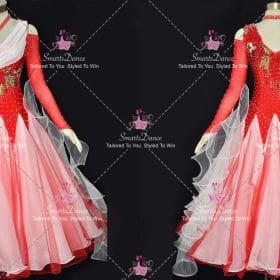 Red And White Swing Dancing Costumes Teen Dance Dresses BD-SG4576