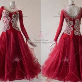 Red Ballroom Competition Dress Tango Dancing Costumes BD-SG3661