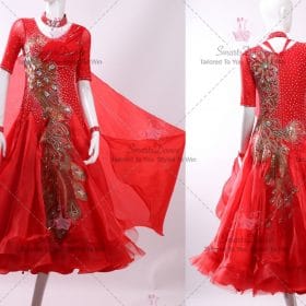 Red Ballroom Competition Dress Waltz Dance Gowns BD-SG3645