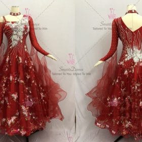 Red Ballroom Standard Competition Dress Viennese Waltz BD-SG3622
