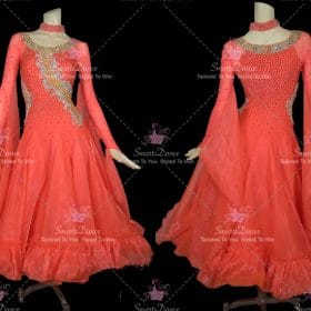 Red Ballroom Standard Dress Foxtrot Practice Skirt BD-SG3678