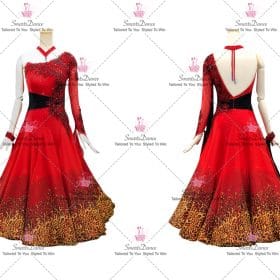 Red Dance Competition Costumes Dancing Dress BD-SG3966