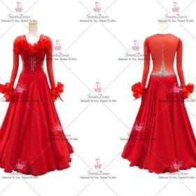 Red Dancing Dresses Contemporary Dance Dress BD-SG3986