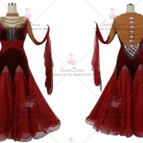 Red Discount Bespoke Wedding Ballroom Dancing Costumes BD-SG3916