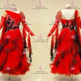 Red Made-To-Measure Custom Dance Costumes Wear BD-SG4175