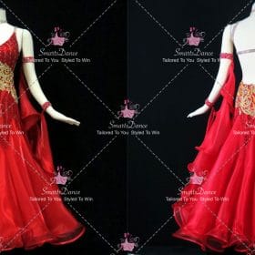 Red Personalize Viennese Waltz Prom Dance Dresses Homecoming Dance Dress BD-SG4581
