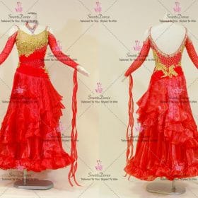 Red Tailored Costumes For Dance Costumes BD-SG4188