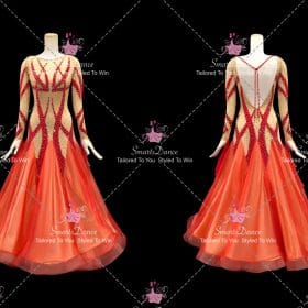 Red Waltz Competition Dance Costumes Dress Dance BD-SG4532