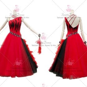 Red Wedding Ballroom Dance Dress Lace Skirt BD-SG3431