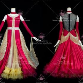 Red Womens Satin Ballroom Dress Dance Costumes BD-SG3344