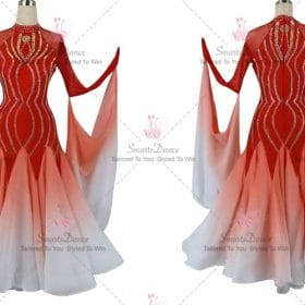 Red and White Affordable Tailor Made Harmony Ballroom Dancer Gowns BD-SG3914
