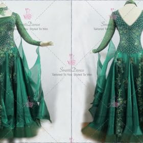 Rhinestones Applique Womens Ballroom Smooth Dress BD-SG3527