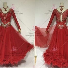 Rhinestones Flower Female Ballroom Standard Dress BD-SG3578