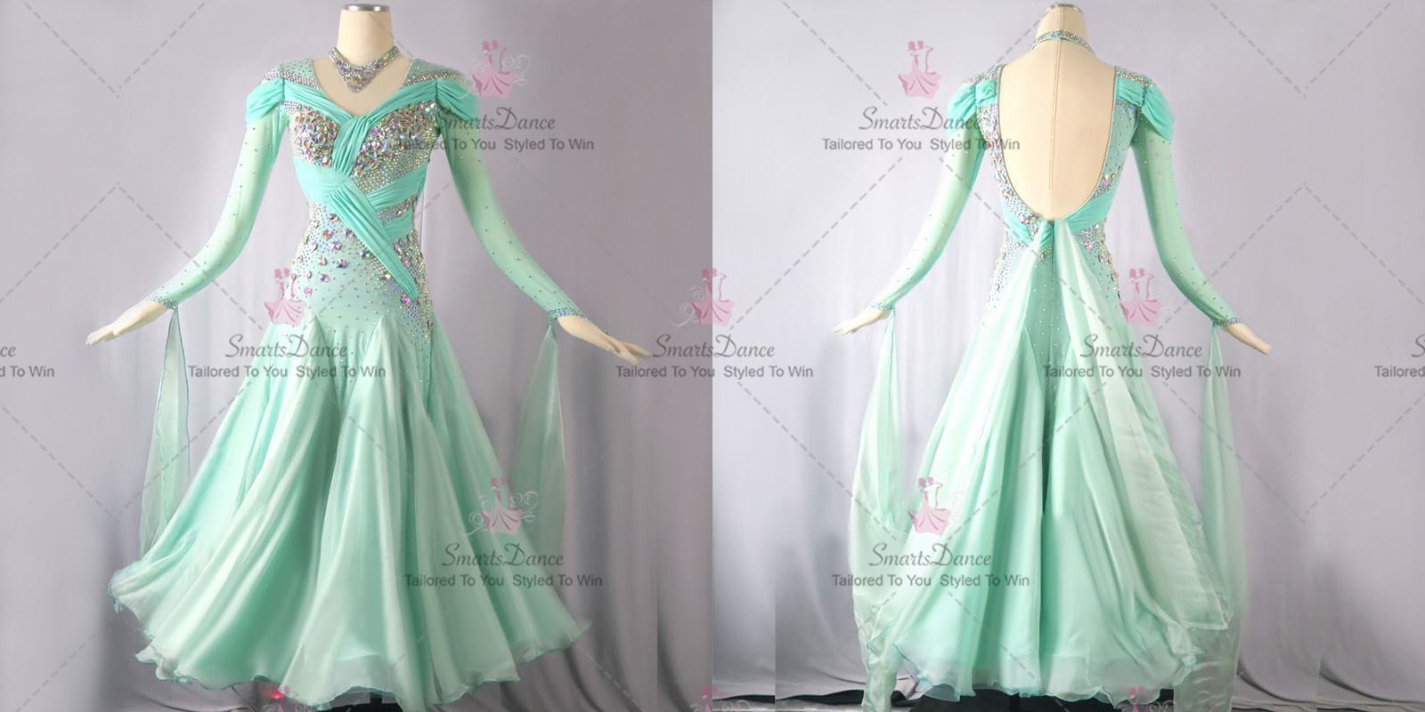 Rhinestones Lace Female Ballroom Dress BD-SG3536
