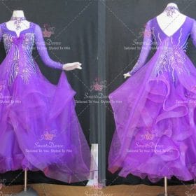 Rhinestones Satin Womens Ballroom Competition Dress BD-SG3569