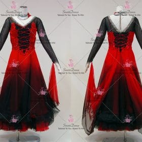 Satin Crystal Middle School Dance Dresses Dance Performance Costumes BD-SG4223