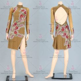 Satin Juvenile Latin Dress Bolero Bachata Dance Clothes LD-SG2135