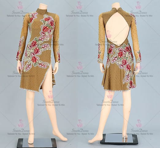 Satin Juvenile Latin Dress Bolero Bachata Dance Clothes LD-SG2135