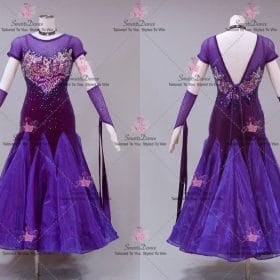 Satin Rhinestones Prom Dance Dresses Competitive Dance Costumes BD-SG4248
