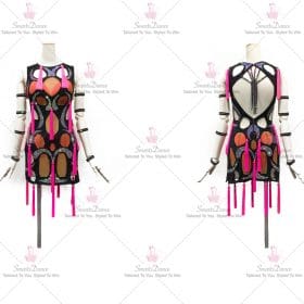 Sequin Applique Latin Dress Bachata Dance Gown Costumes LD-SG1949